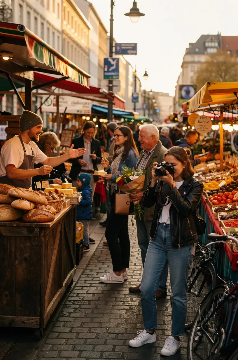 Karte von Deutschland mit hervorgehobenen touristischen Regionen und Sehenswürdigkeiten zur Reiseplanung